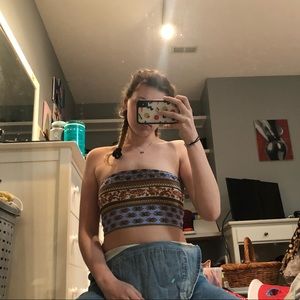 NWT Forever 21 Bandana Print Knit Tube Top